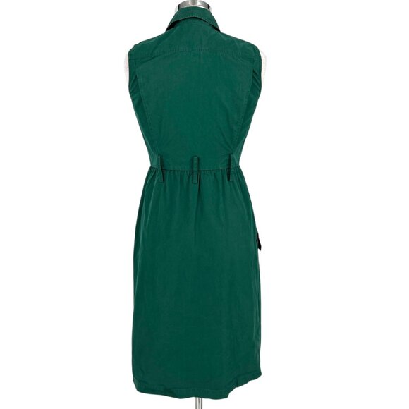 Derek Lam Kelly Utility Shirt Knee Length Dress Green Size 4 - Picture 7 of 13